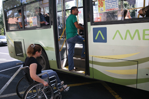 Inaccessible bus in Yerevan